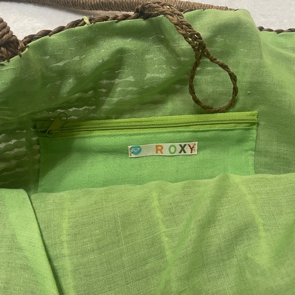 Roxy Y2K Vintage Woven Beach Bag XL Rare - Picture 7 of 12